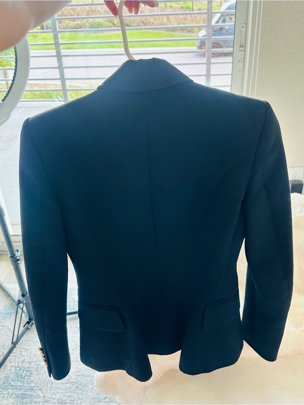 Balmain Black Double-Breasted Blazer with Gold Buttons size 34 (xxs-xs) - Picture 6 of 15